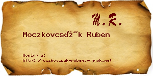 Moczkovcsák Ruben névjegykártya